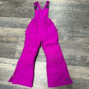 Land’s End kids snowbib pink 
snow bib snowsuit ski winter size 5
